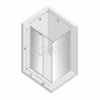 NEW TRENDY Kabina prysznicowa SMART LIGHT GOLD 1D prostokątna U 130x110x200 szkło czyste 8mm Active Shield 2.0 - UCHWYT RELING EXK-6710